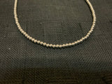 Stainless Steel beaded necklace 3.5 mm beads in 16” length USA Made  Z1026