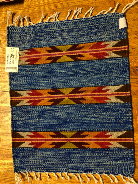 Zapotec handwoven wool mat approximately 15” x 20” ZP-117