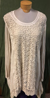 Jessica Taylor 2 piece long sleeve blouse and vest set.  75% rayon, 25% cotton. $12.49 after discount