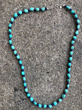 Campitos turquoise with lapis beads handcrafted in sterling silver by A.S.  CAMP-12 FREE SHIPPING IN THE CONTINENTAL USA.