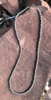 Stainless Steel Necklace, 5 mm beads in 24” length  SSC24