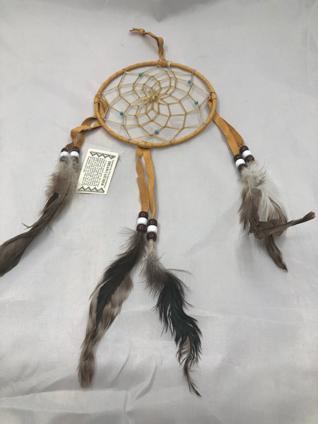 Navajo handcrafted 4” Dream Catcher