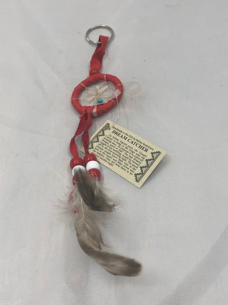 CM Navajo handcrafted Dream Catcher key ring 1.5”