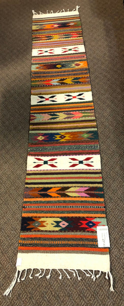 Zapotec handwoven wool mats, approximately 14” x 77”, table runner or floor runner ZP81