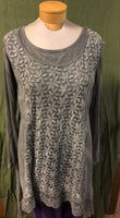 Jessica Taylor 2 piece long sleeve blouse and vest set.  75% rayon, 25% cotton. $12.49 after discount