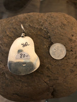 Turquoise pendant handcrafted in sterling Silver  Y-32