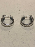 Sterling silver hoop earrings.  PS15