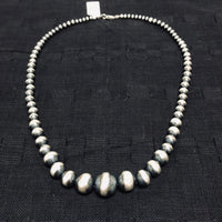 Navajo Pearl style in oxidized sterling silver.  20” and handcrafted in USA.  SR150