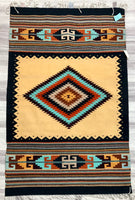 Zapotec Handwoven Wool Rug Seis Luna’s 1074