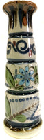 Banded candle holder with brown rim