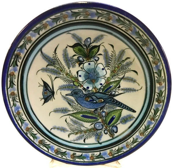 blue rim collection series dinner plate