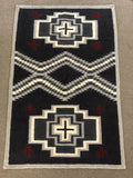 Handwoven wool rug.  Original design in 5 sizes. 29275