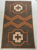 Handwoven wool rug.  Original design in 5 sizes. 29657