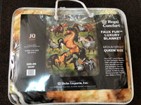 Horse Collage blanket for wall hanging or bedspread soft faux fur
