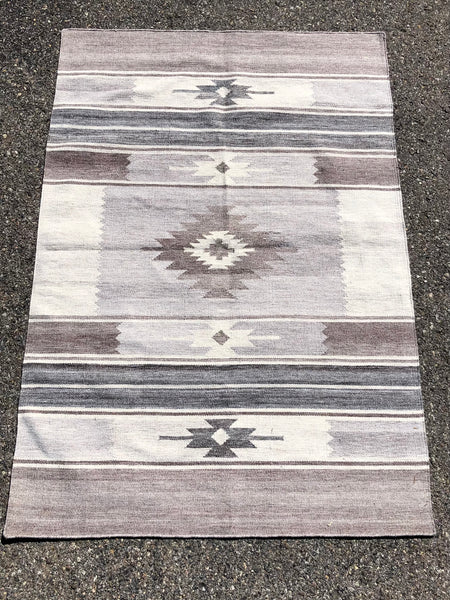 Handwoven rug made from recycled water bottles  #2000-01