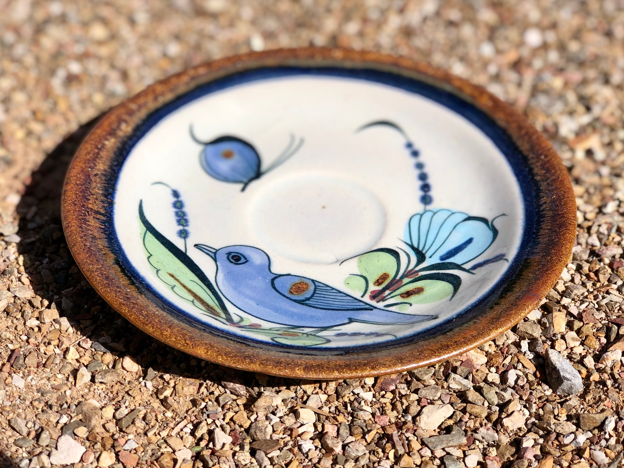 メキシコ 作家 Ken Edwardsトナラ焼 大皿 飾り皿 陶芸 手描き