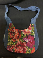 Vintage huipil fabric fashioned into a shoulder bag