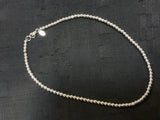 Sterling silver bead necklaces, 4 mm, four lengths, 16, 18, 20, 24 inch A.S.