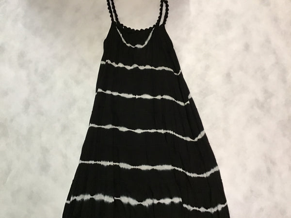 Black horizontal stripe sun dress