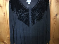 Rayon tone on tone embroidery
