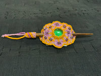 Beaded hair ornament with stick