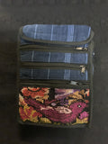 Vintage huipil fabric with new fabric to make a traveler’s shoulder bag