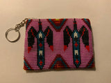 Handcrafted beadwork on both sides of change purse with 2 peyote birds