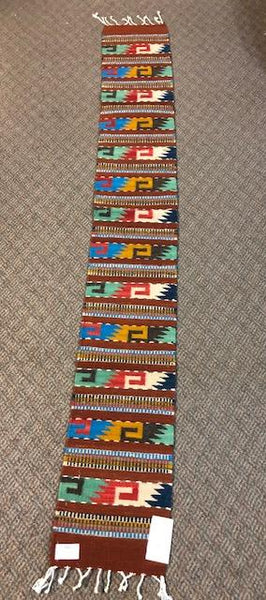 Zapotec handwoven wool mats, approximately 9” x 77” ZP75